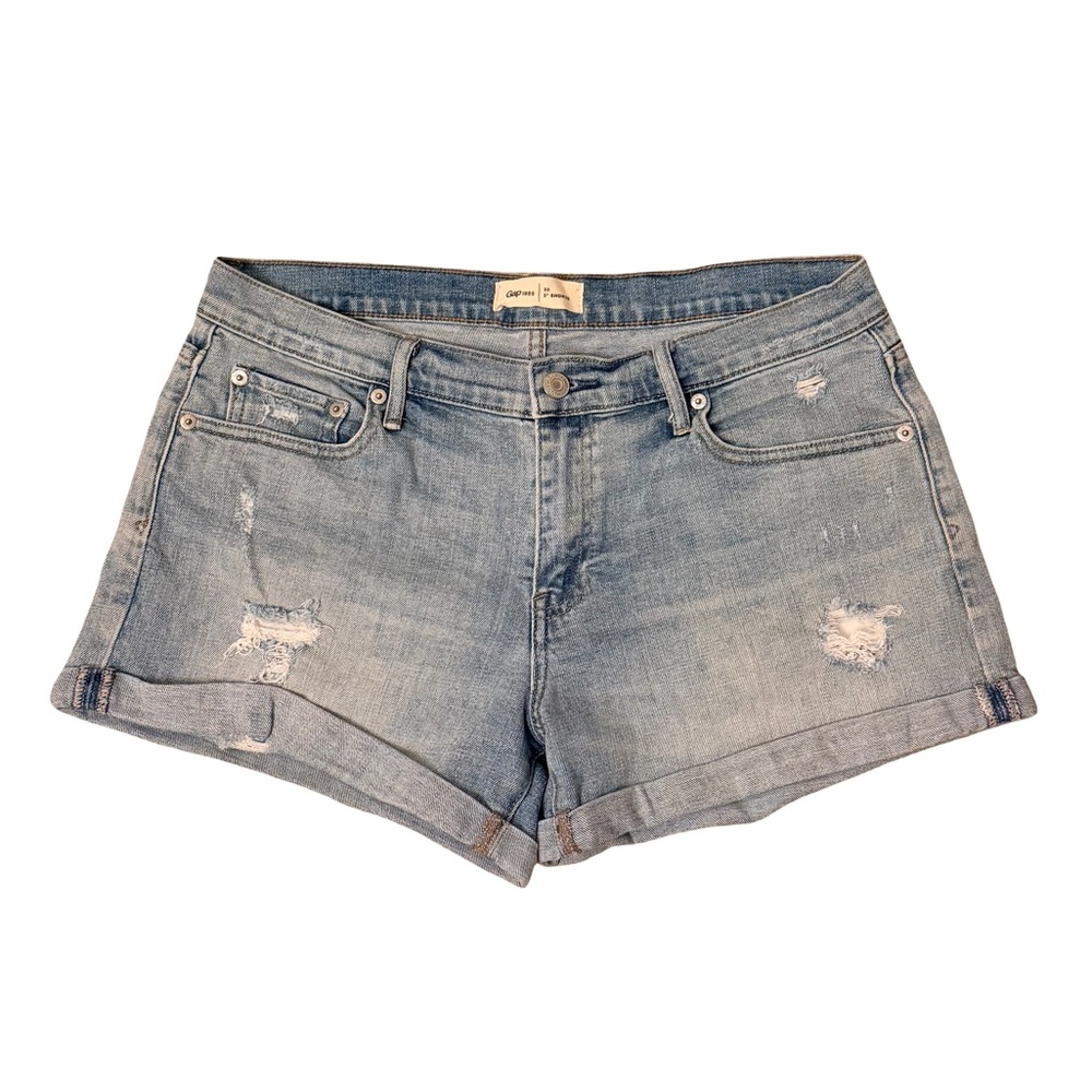 GAP Light Blue Distressed Jean Shorts
